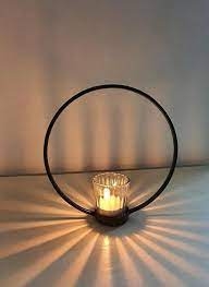 WAXINELICHTHOUDER ZWART FANCY ()